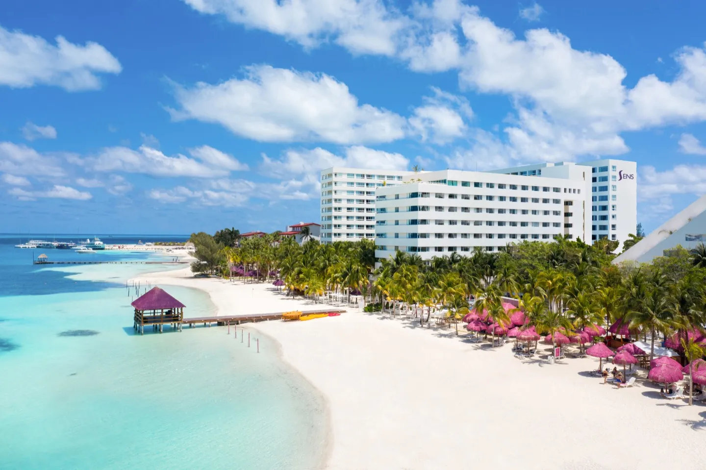 Aerial view of the hotel